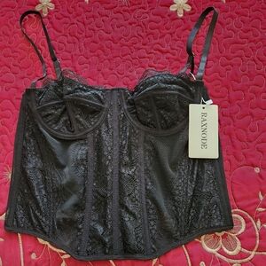 NWT BLACK LACE CORSET